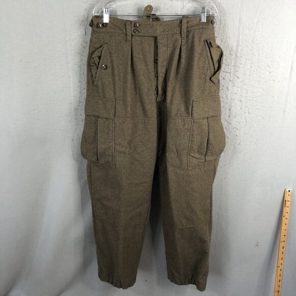 Serios Other - Vintage Military Pants Mens 32x29 Brown Wool Cargo Double Knee German Heavy